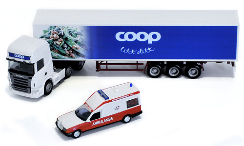 Modellbil Design - COOP Trailer og 113 Ambulanse